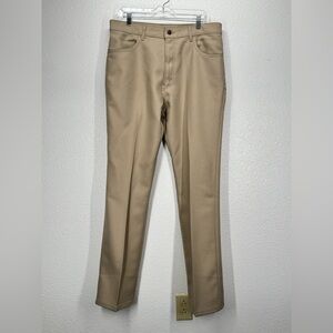 Vintage Levi's 517 Beige Boot Cut Pants Trousers Polyester 36x34 005176122